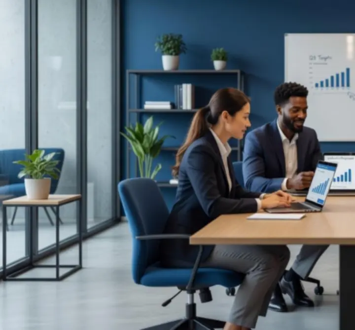 Équipe ComparatifLigne au travail dans un espace de collaboration numérique